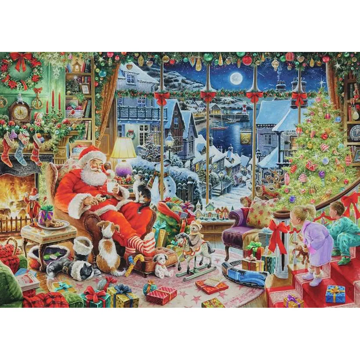 Christmas No.30 Santa takes a Break 1000pc Jigsaw Puzzle Extra Image 1