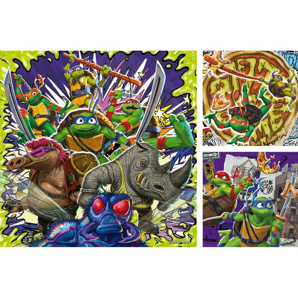 Teenage Mutant Ninja Turtles 3 x 49pc Jigsaw Puzzles Extra Image 1