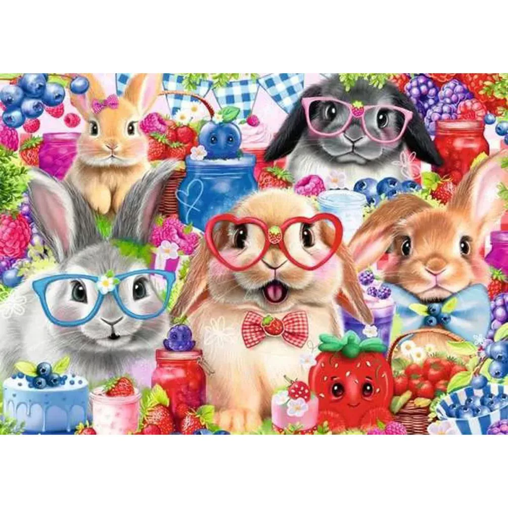 Bunnies & Berries 35pc Jigsaw Puzzle Extra Image 1