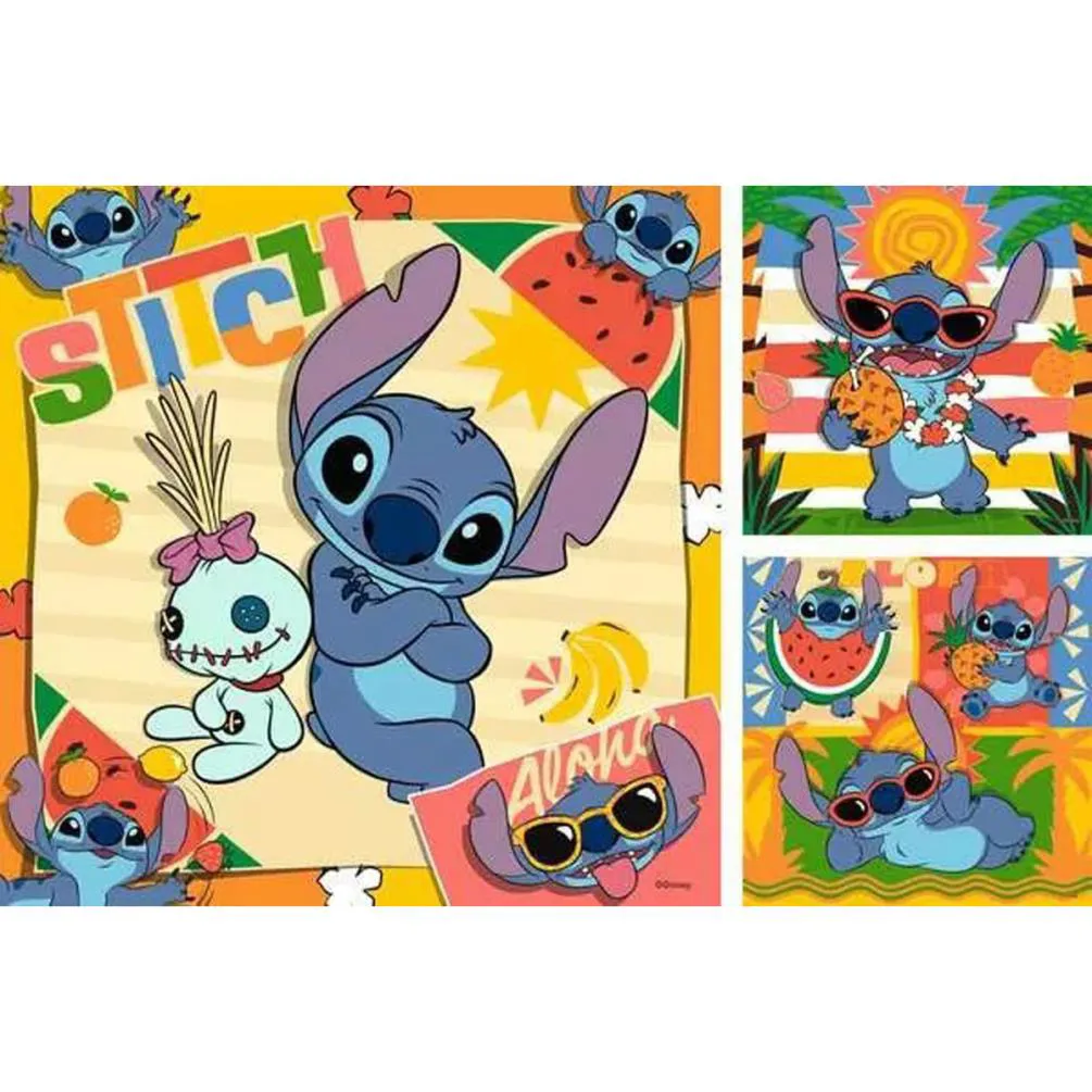 Disney Stitch 3 x 49pc Jigsaw Puzzles Extra Image 1
