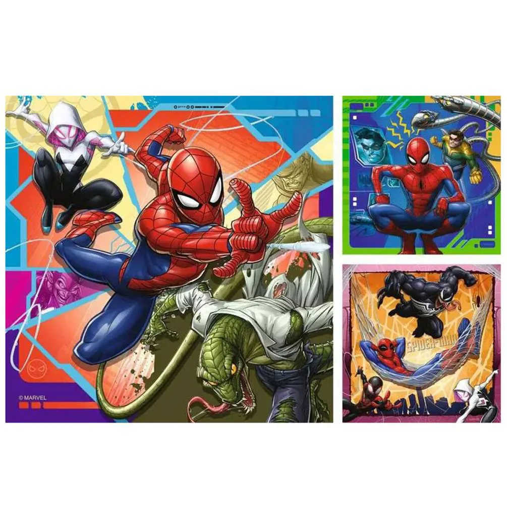 Spiderman 3 x 49pc Jigsaw Puzzles Extra Image 1