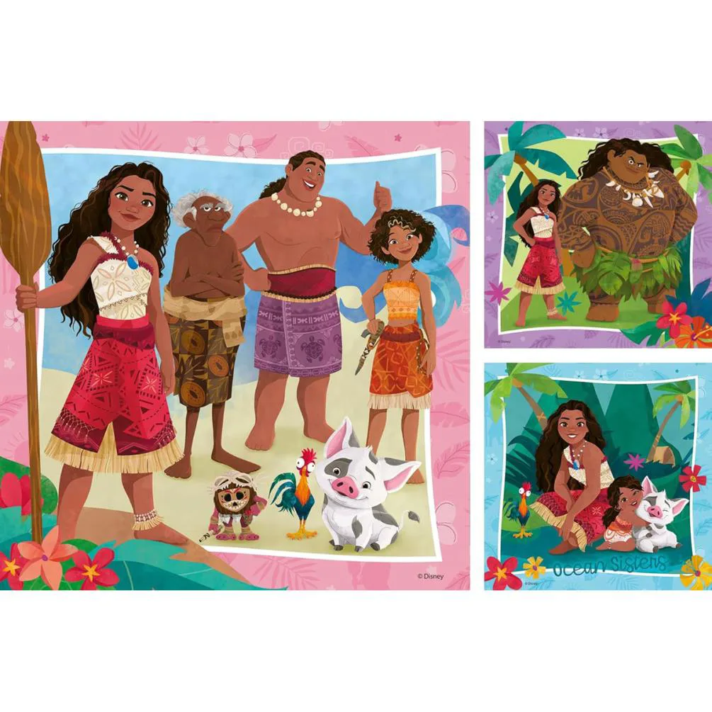 Disney Moana 2 3 x 49pc Jigsaw Puzzles Extra Image 1