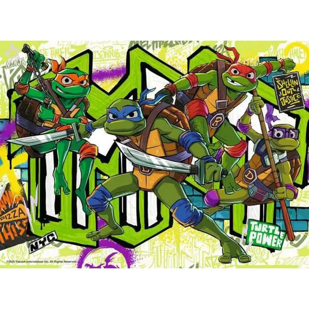 Teenage Mutant Ninja Turtles 200pc XXL Jigsaw Puzzle Extra Image 1