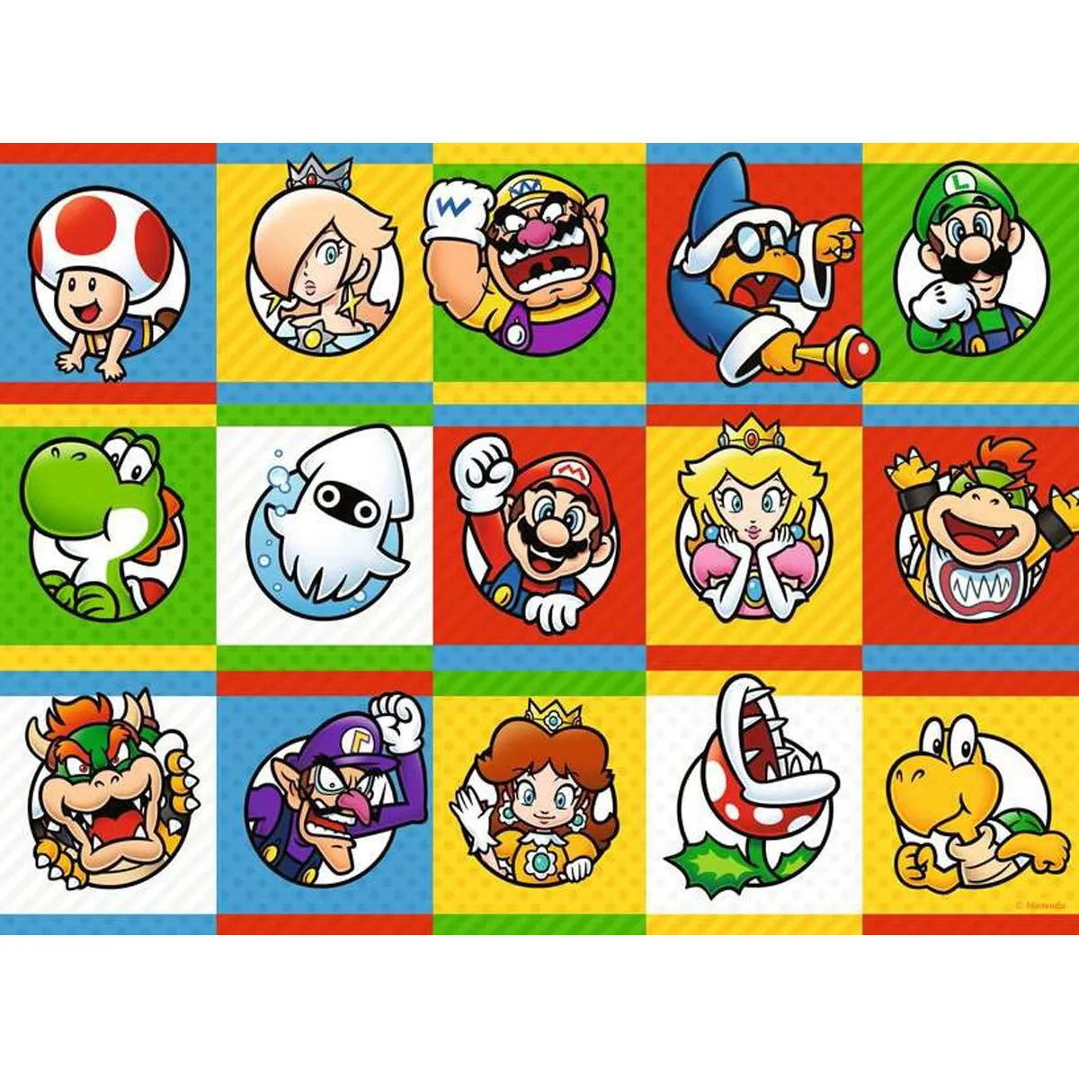 Super Mario Character Palette 200pc XXL Jigsaw Puzzle Extra Image 1