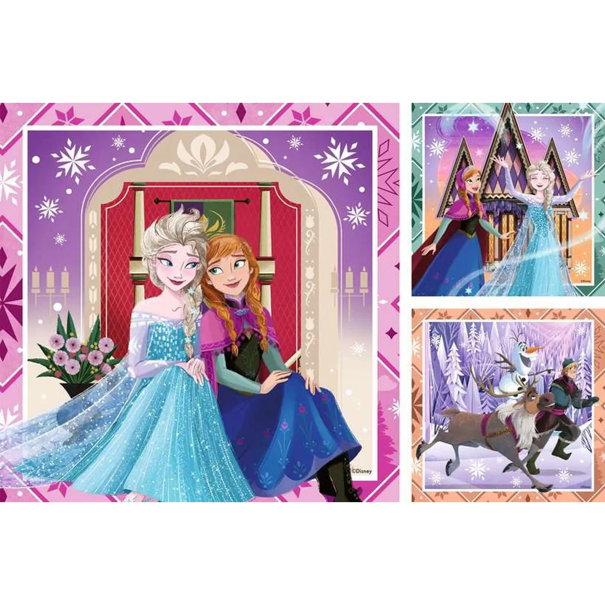 Disney Frozen 3 x 49pc Jigsaw Puzzles Extra Image 1