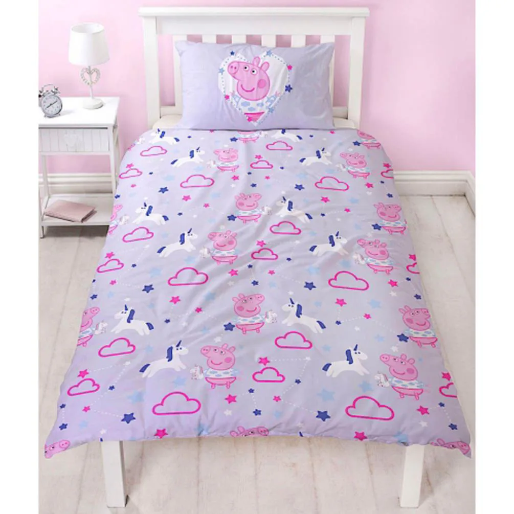 Peppa Pig Sleepy Reversible Single Duvet Cover Bedding Set Extra Image 1