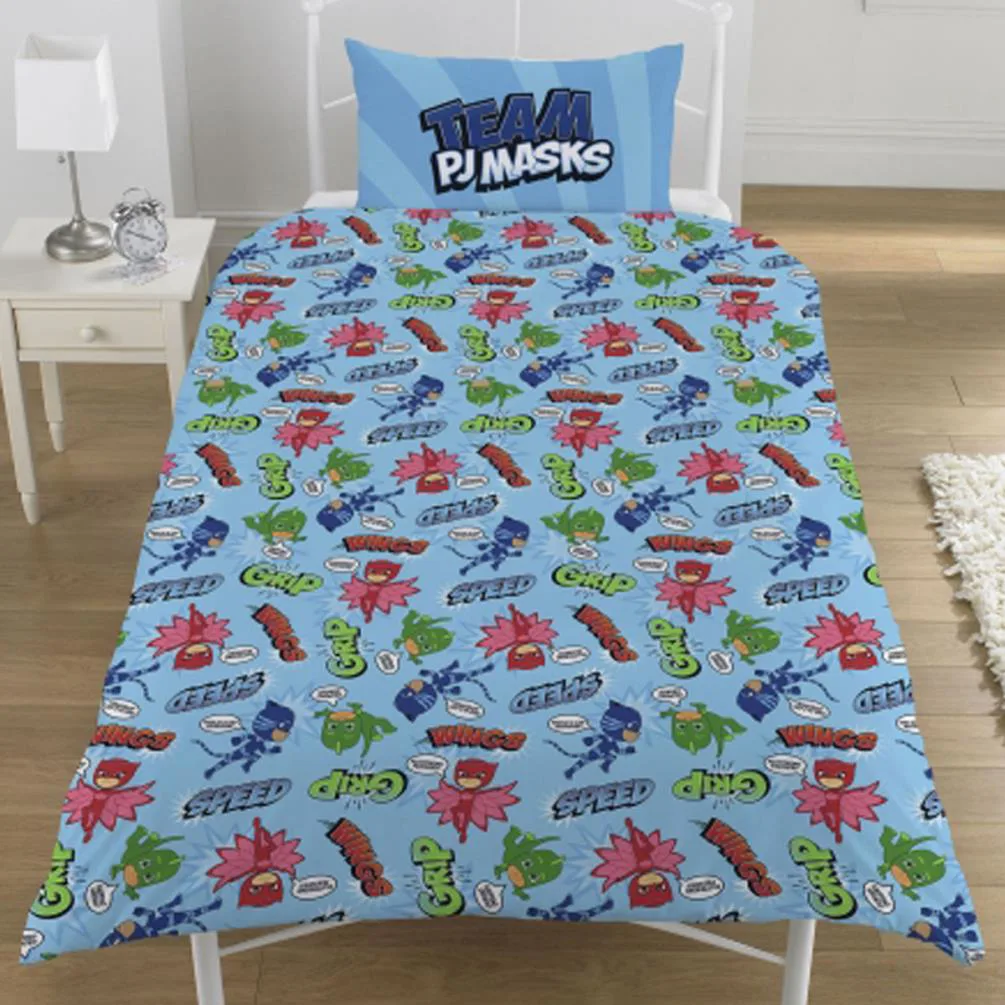 PJ Masks Save the Day Reversible Single Duvet Cover Bedding Set Extra Image 1