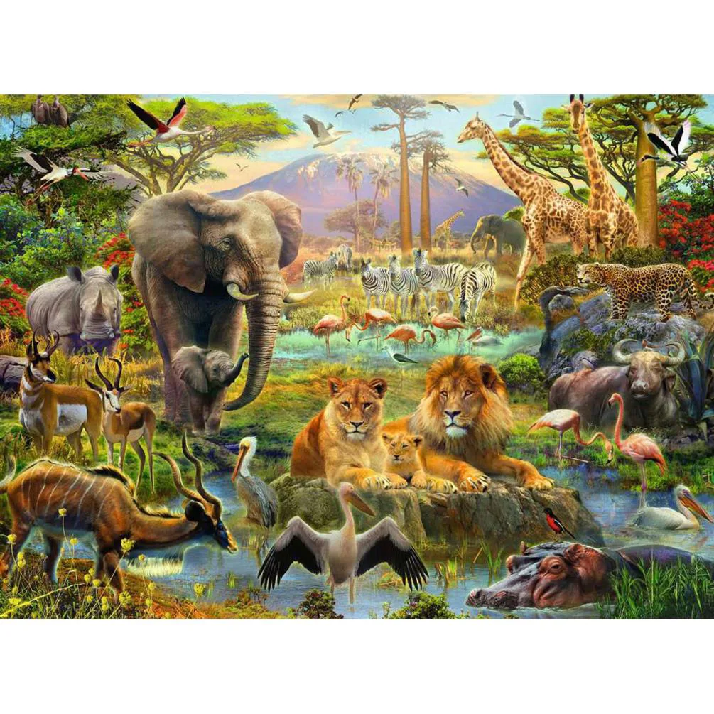 Animals of the Savanna XXL 200pc Jigsaw Puzzle Extra Image 1