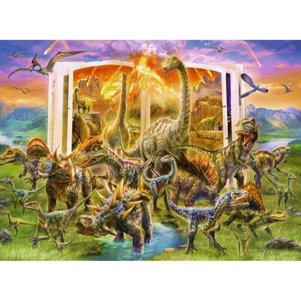 Dino Dictionary XXL 300pc Jigsaw Puzzle Extra Image 1