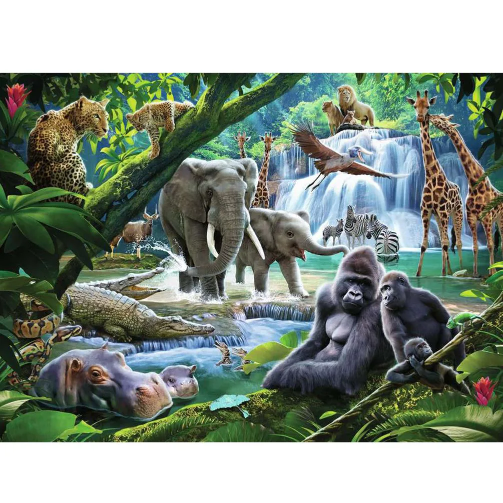 Jungle Families XXL 100pc Jigsaw Puzzle Extra Image 1