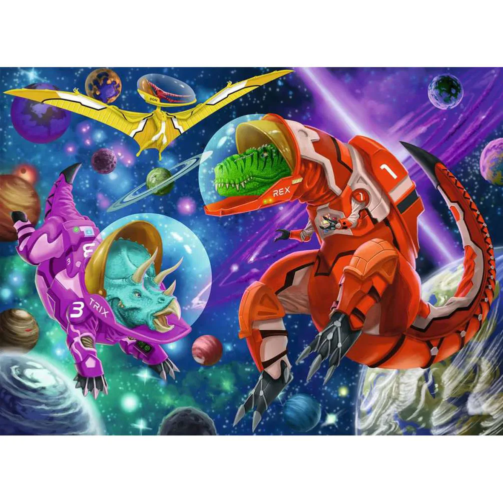 Space Dinosaurs XXL 200pc Jigsaw Puzzle Extra Image 1