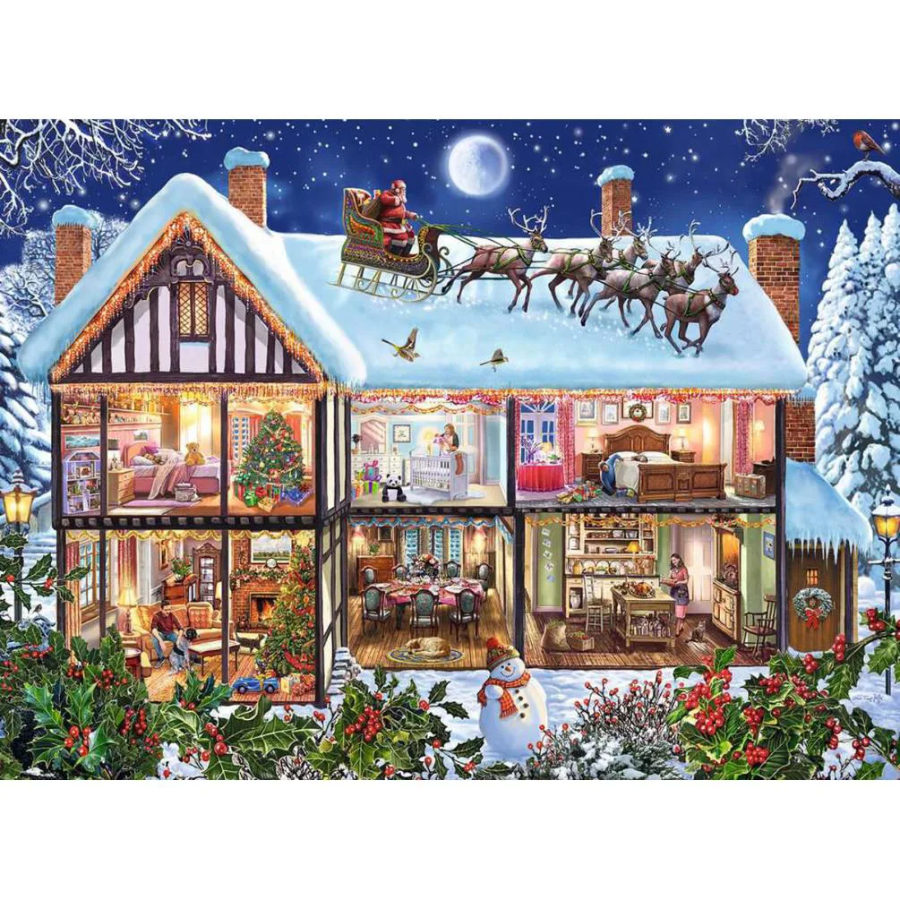 Christmas at Home XXL 100pc Jigsaw Puzzle Extra Image 1