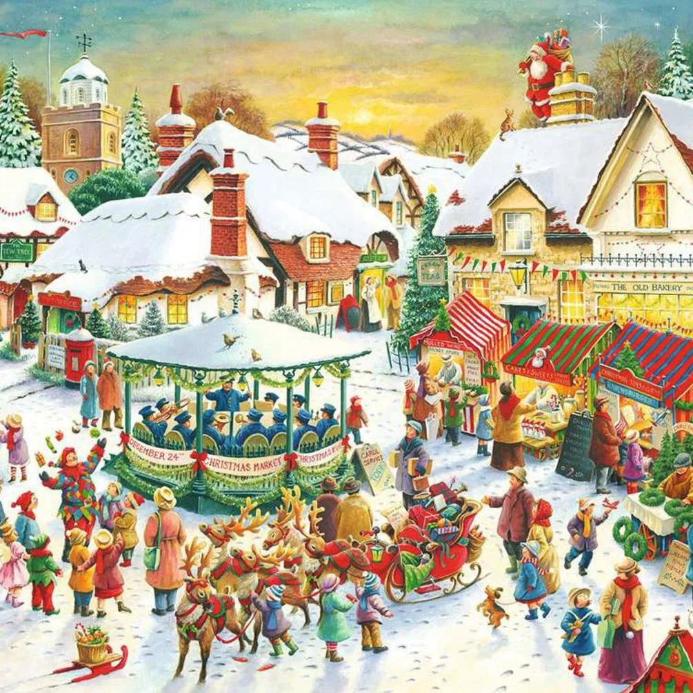 Christmas Collection Number One 2 x 500pc Jigsaw Puzzle Extra Image 1