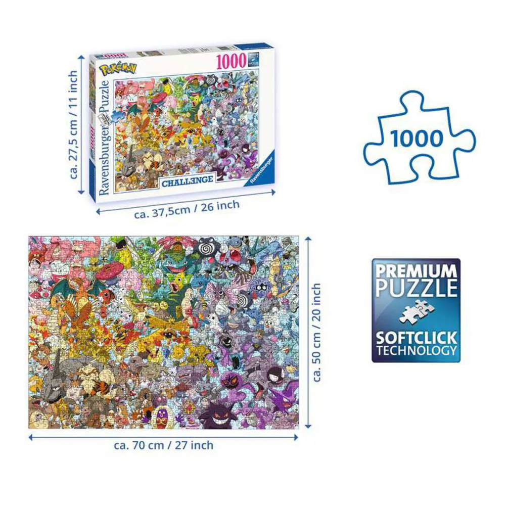 Pokemon 1000pc Challenge Jigsaw Puzzle Extra Image 2
