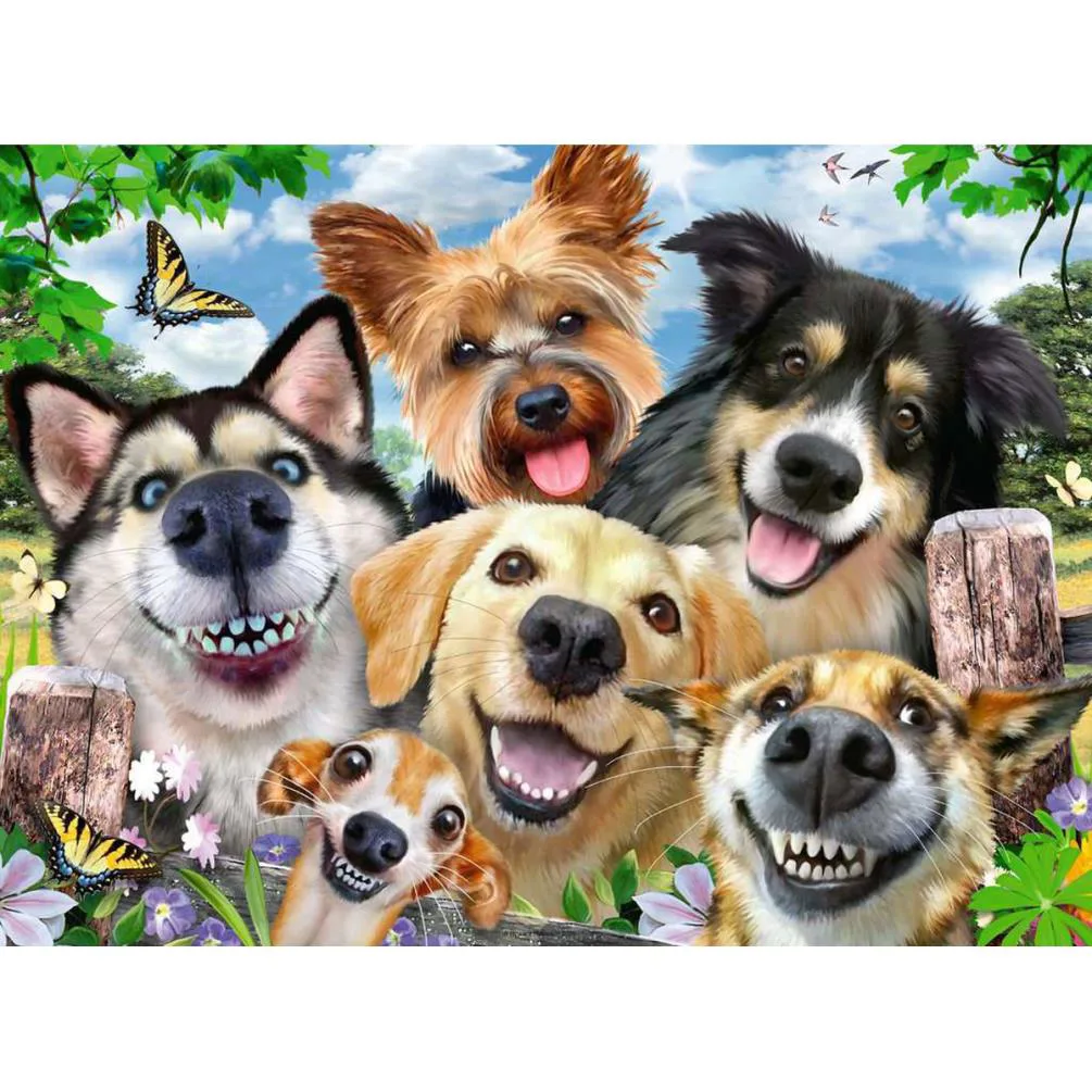 Selfies Dogs' Delight 500pc Jigsaw Puzzle Extra Image 1