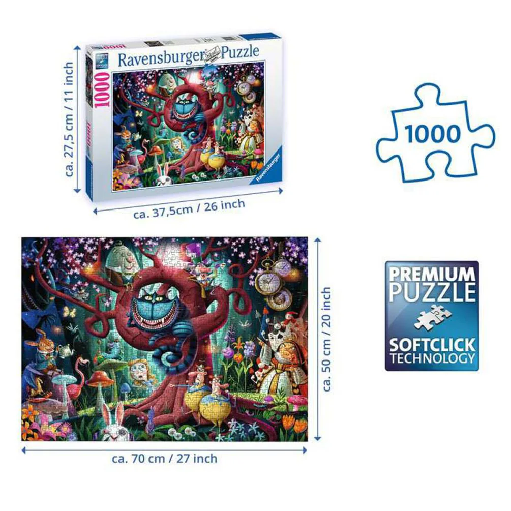 Alice in Wonderland 1000pc Jigsaw Puzzle Extra Image 2