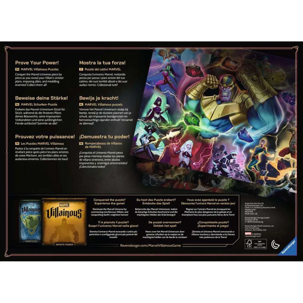 Marvel Villainous Thanos 1000pc Jigsaw Puzzle Extra Image 1