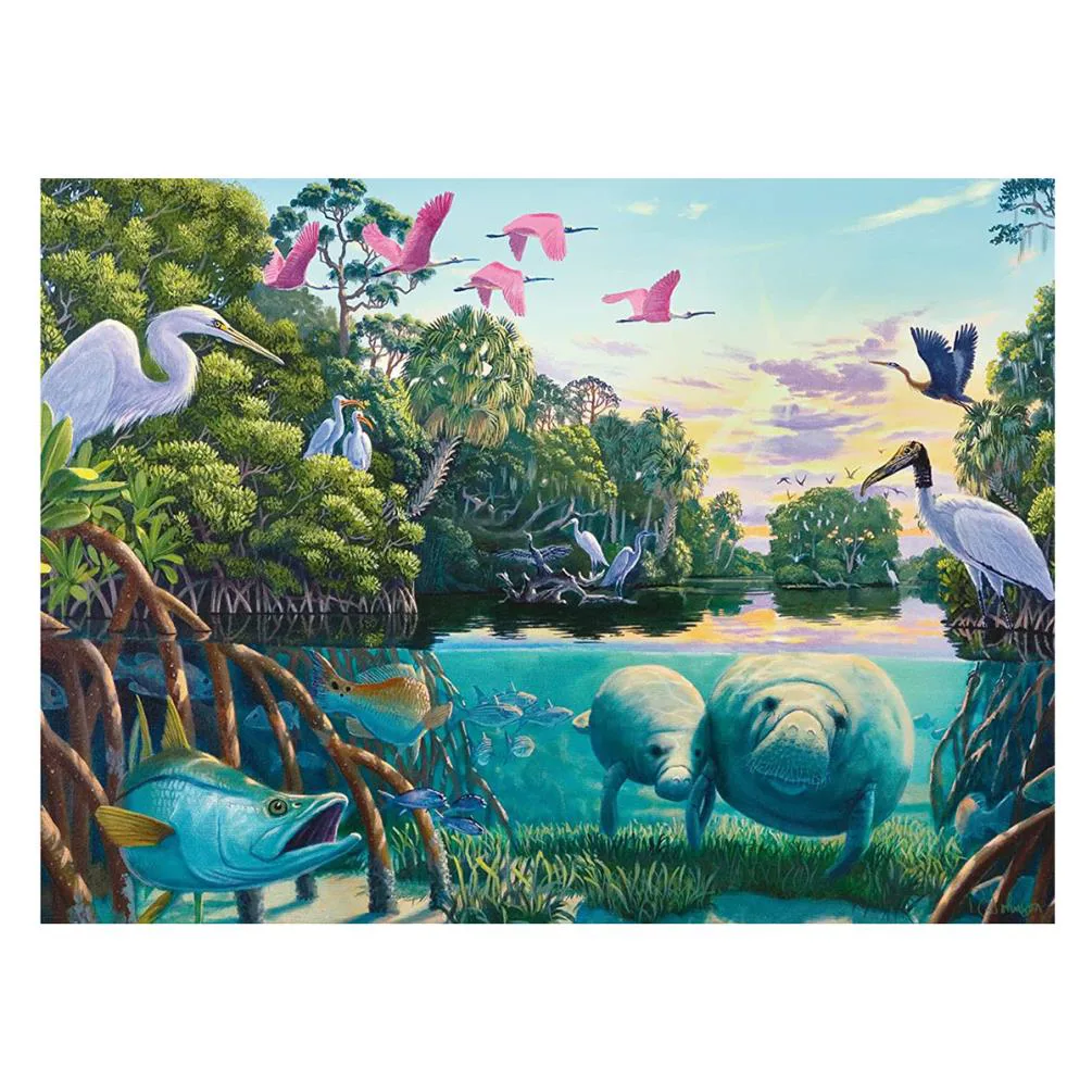 Manatee Moments 500pc Jigsaw Puzzle Extra Image 1
