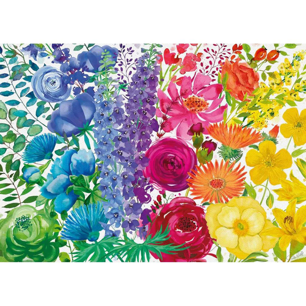 Floral Rainbow 300pc Jigsaw Puzzle Extra Image 1