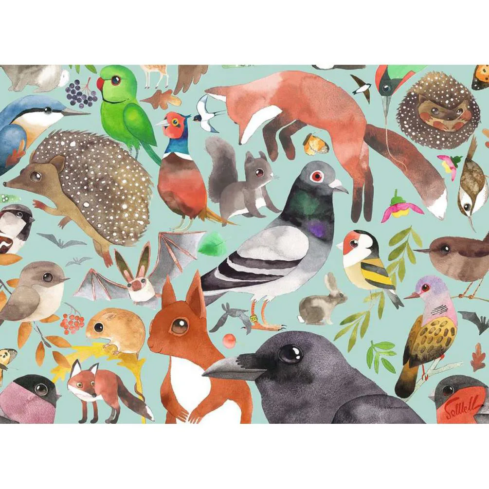 Garden Visitors 500pc Jigsaw Puzzle Extra Image 1