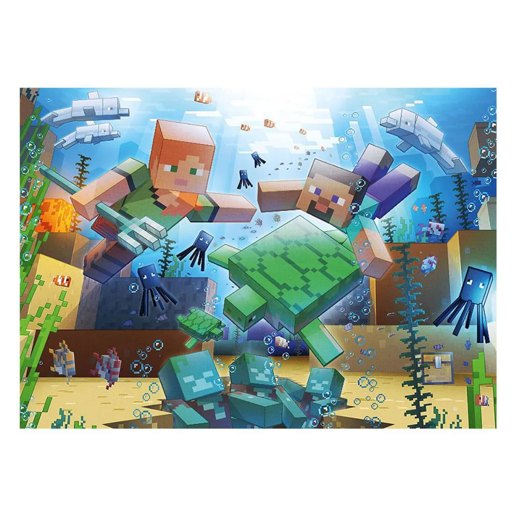 Minecraft Mosaic 1000pc Jigsaw Puzzle Extra Image 1