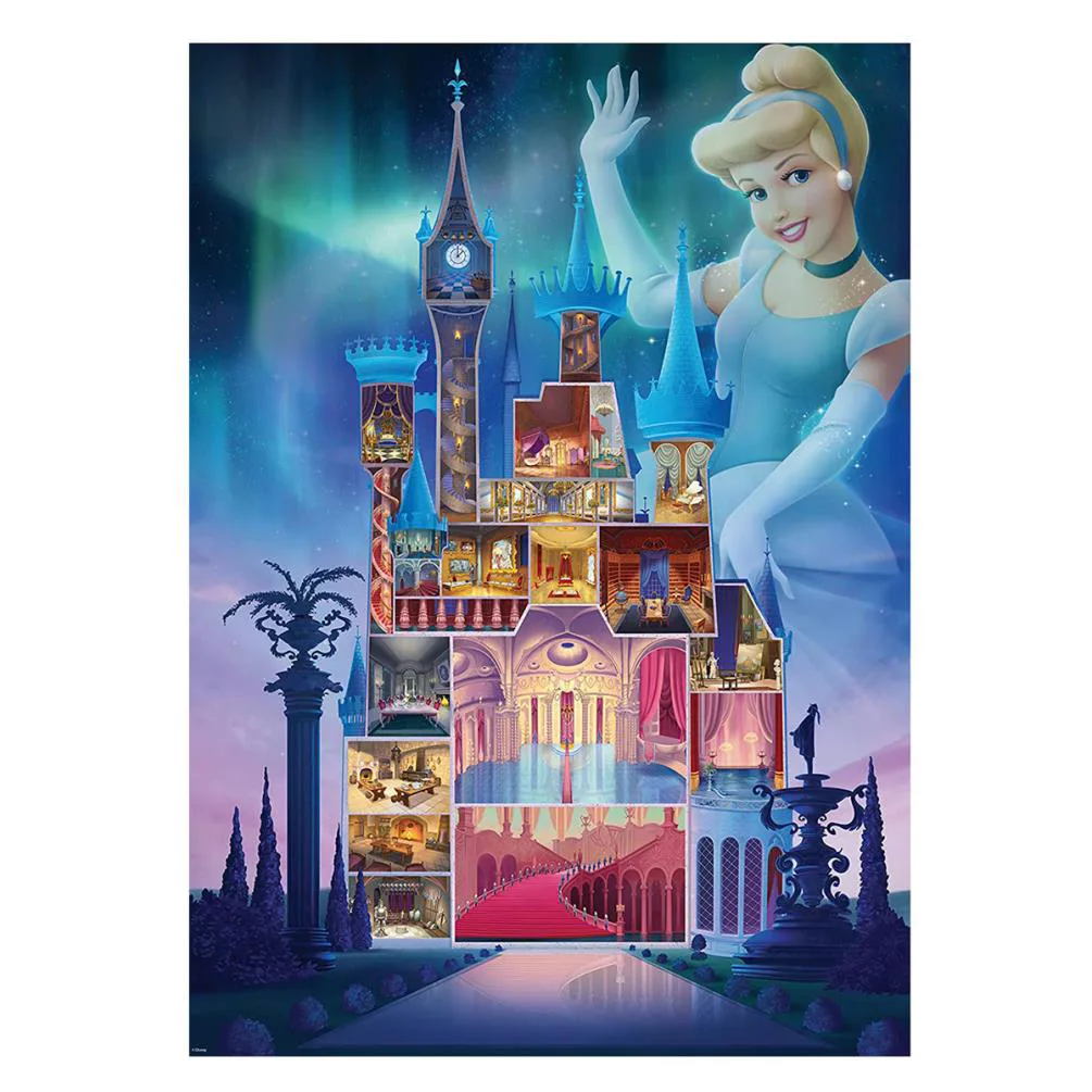 Disney Cinderella Castle Collection 1000pc Jigsaw Puzzle Extra Image 1