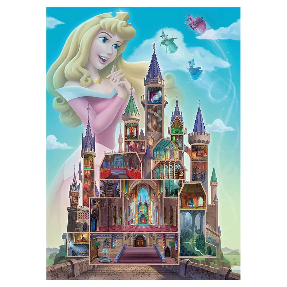 Disney Aurora Castle Collection 1000pc Jigsaw Puzzle Extra Image 1