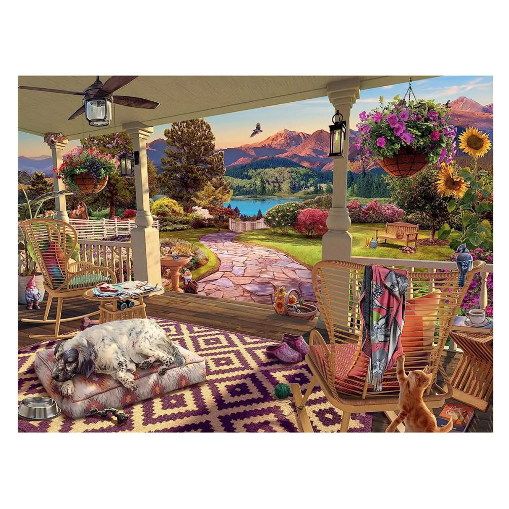 Cozy Front Porch Views 750pc Jigsaw Puzzle Extra Image 1
