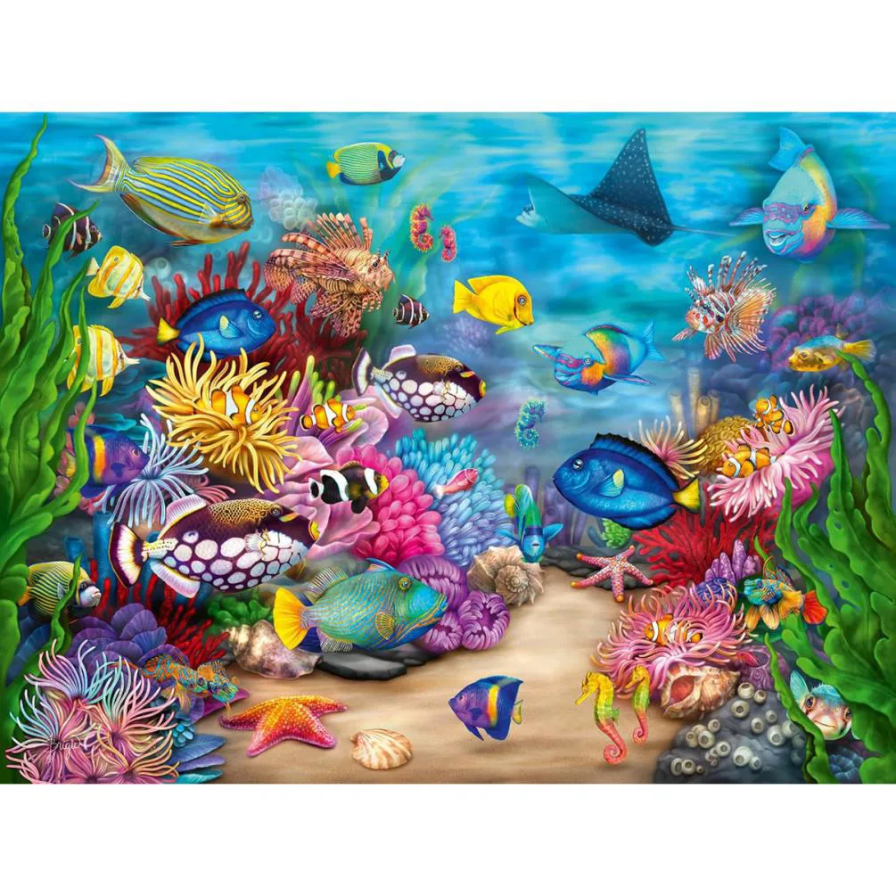Tropical Reef Life 750pc Jigsaw Puzzle Extra Image 1