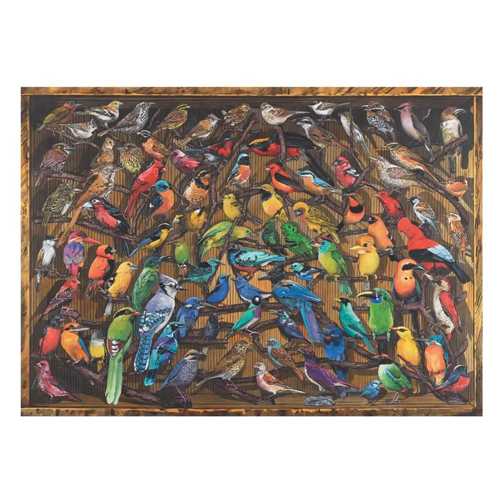 Rainbow of Birds 1000pc Jigsaw Puzzle Extra Image 1