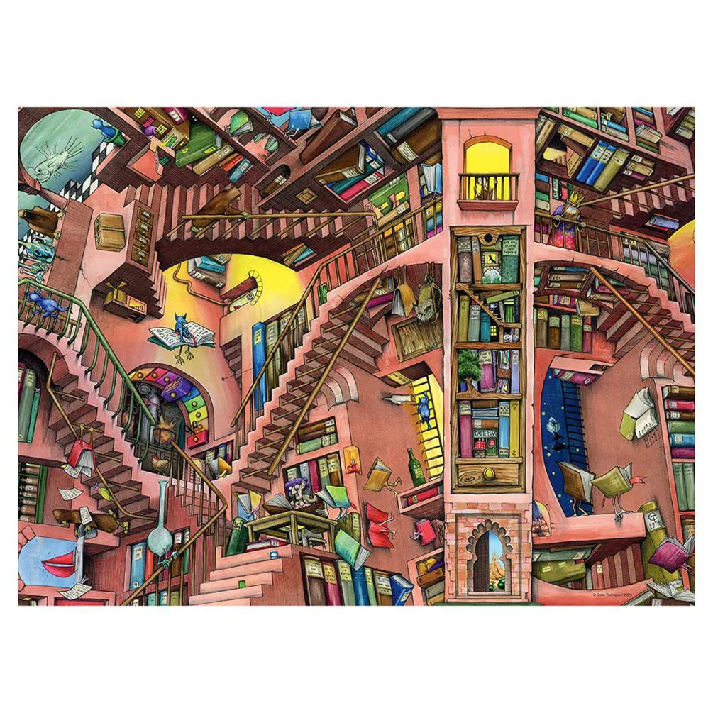 Colin Thompson - Ludicrous Library 500pc Jigsaw Puzzle Extra Image 1
