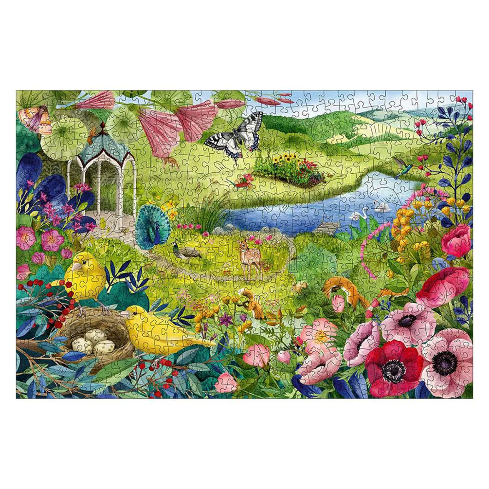 Wildlife Garden Wooden 500pc Jigsaw Puzzle Extra Image 1