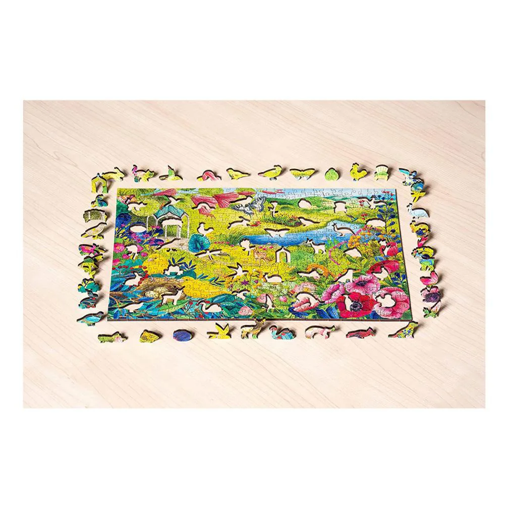 Wildlife Garden Wooden 500pc Jigsaw Puzzle Extra Image 2
