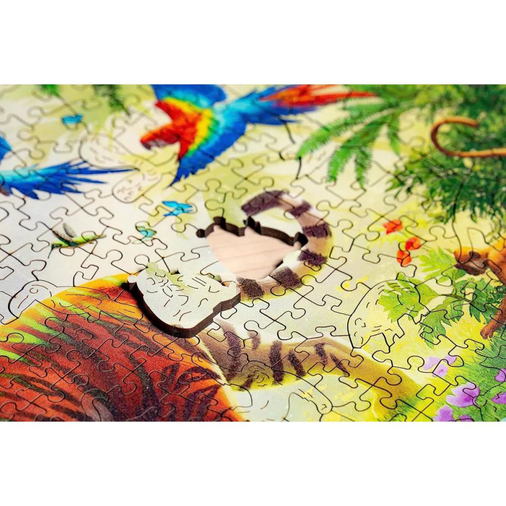 Jungle Tiger 500pc Wooden Jigsaw Puzzle Extra Image 3