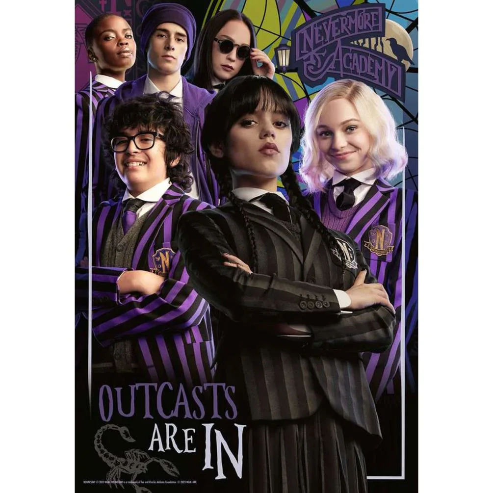 Wednesday Outcasts Are In 300pc Jigsaw Puzzle Extra Image 1