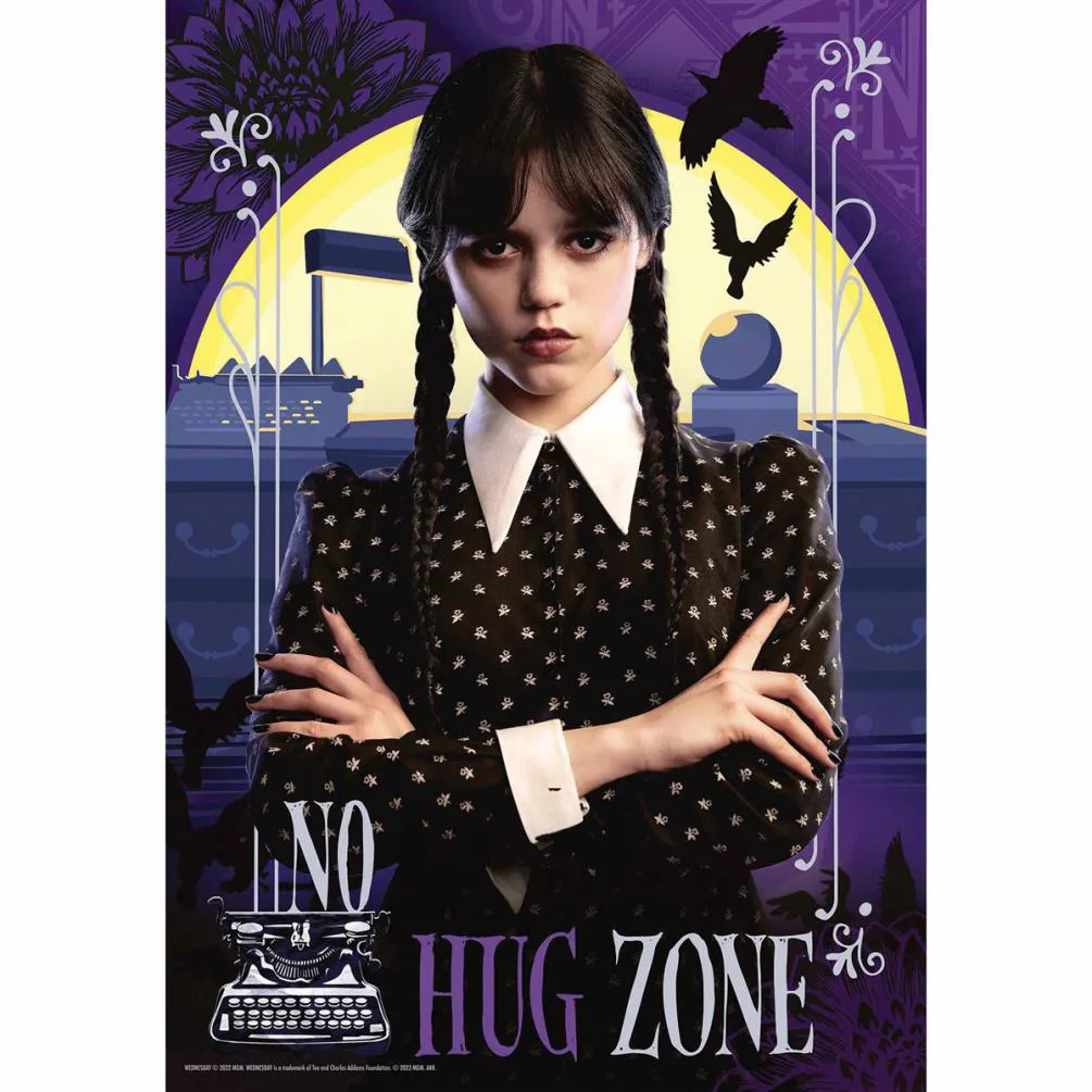 Wednesday No Hug Zone 300pc Jigsaw Puzzle Extra Image 2