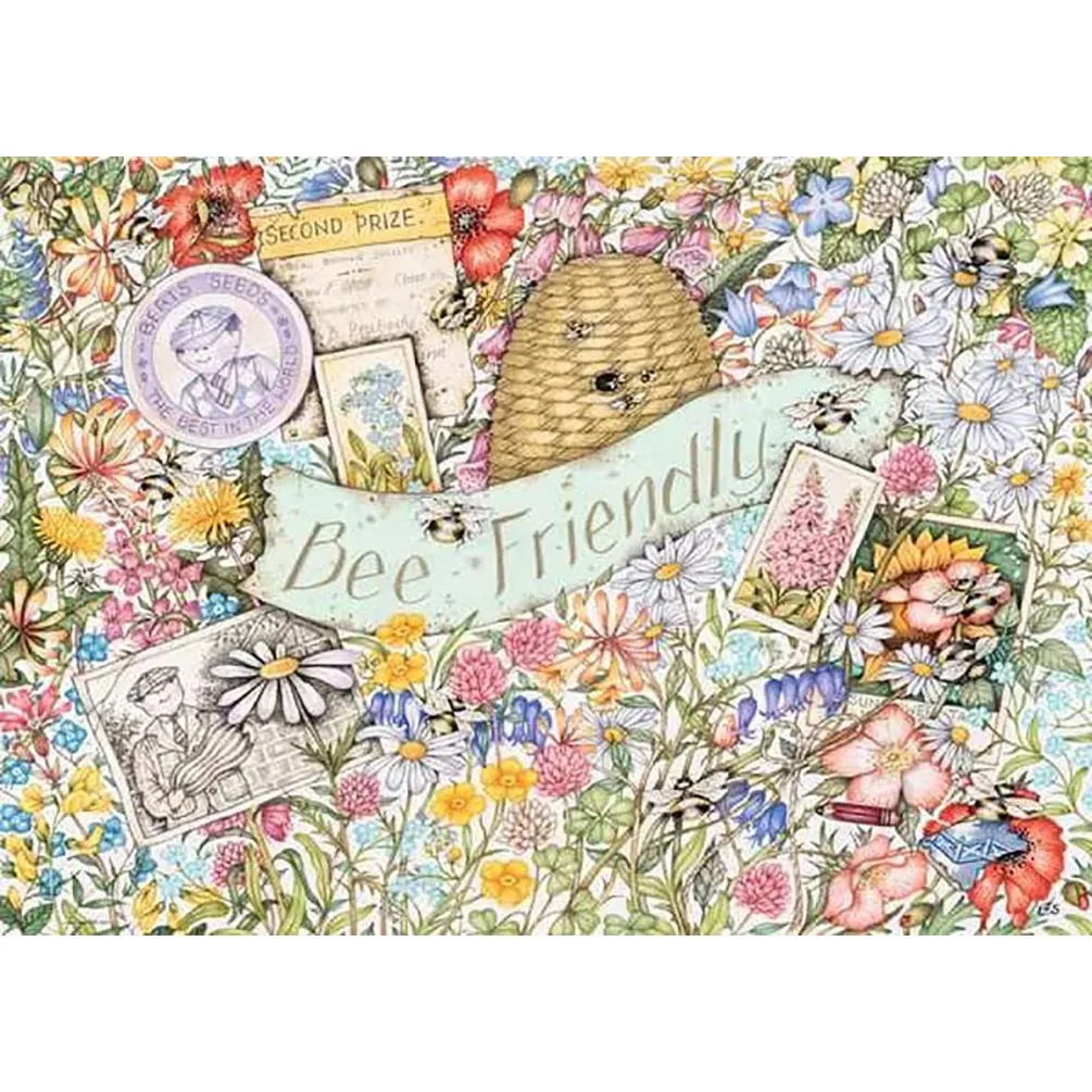 Bee Friendly 1000pc XXL Jigsaw Puzzle Extra Image 1