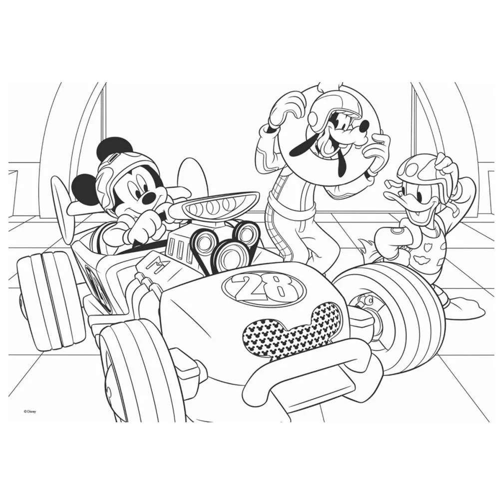 Mickey & Friends Roadster Racers 18pc Puzzle & Colour Jigsaw Puzzle Extra Image 2