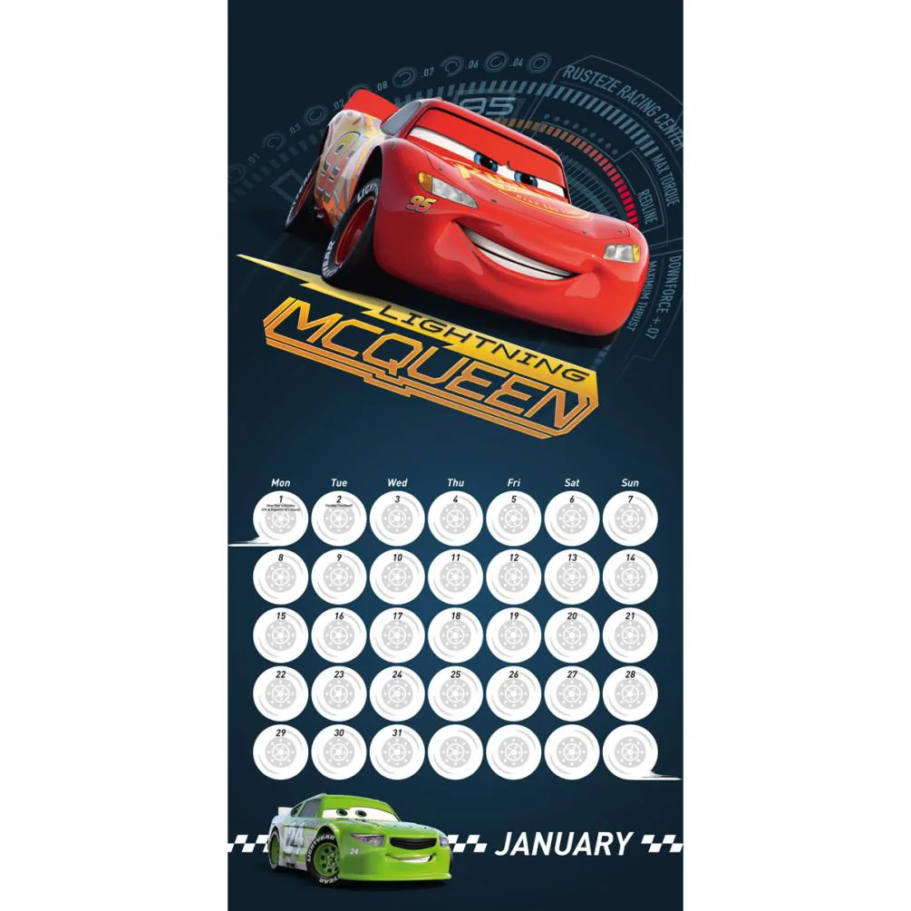 Cars 3 Official 2018 Square Calendar Extra Image 2