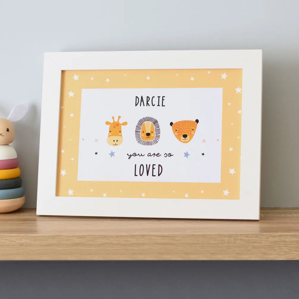 Personalised So Loved Nursery A4 Framed Print Extra Image 1