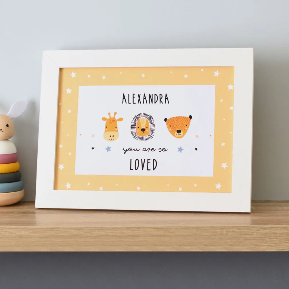 Personalised So Loved Nursery A4 Framed Print Extra Image 2