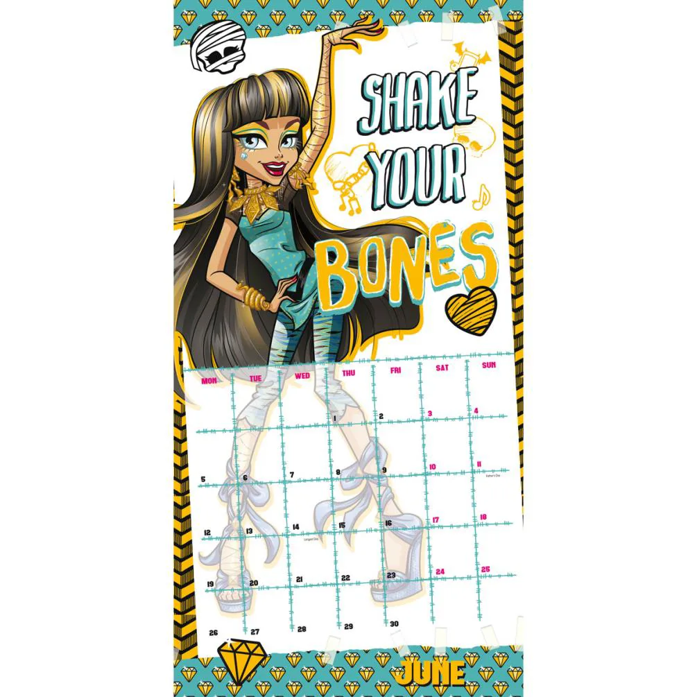 Monster High 2017 Square Calendar Extra Image 2