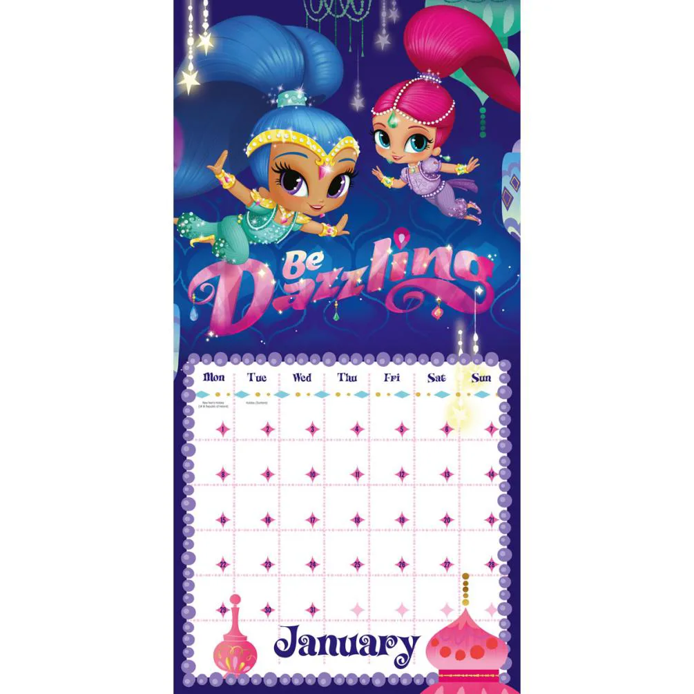 Shimmer & Shine Official 2018 Square Calendar Extra Image 2