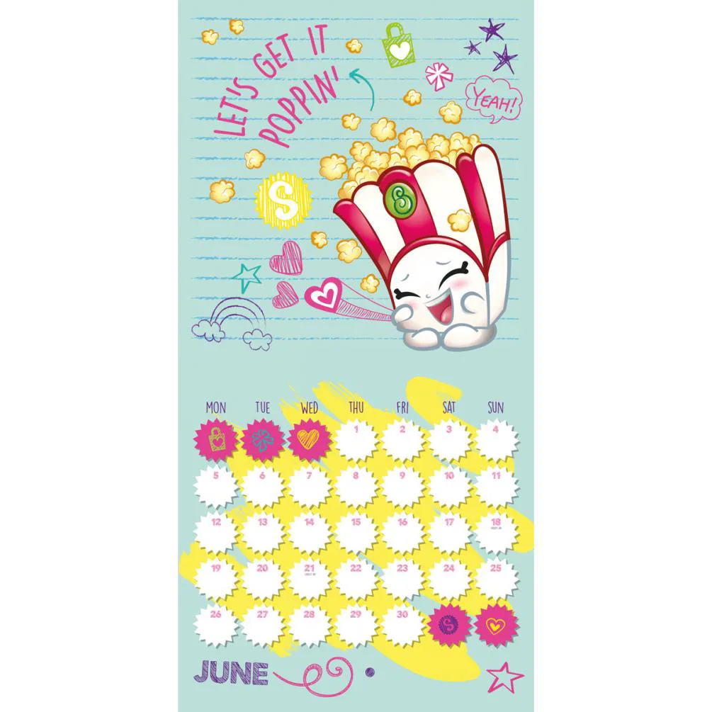 Shopkins 2017 Square Calendar Extra Image 2