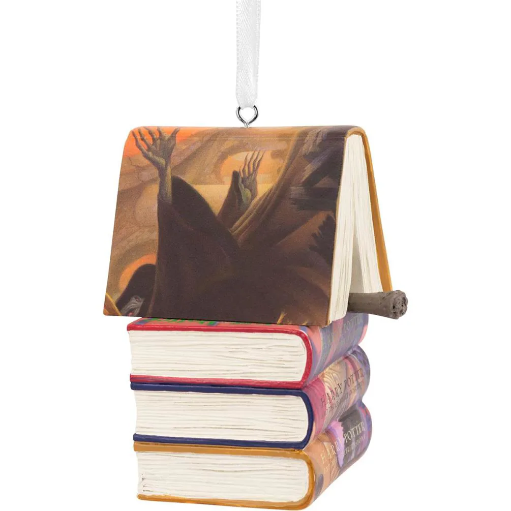 Harry Potter Stack of Books Hanging Resin Ornament Extra Image 1
