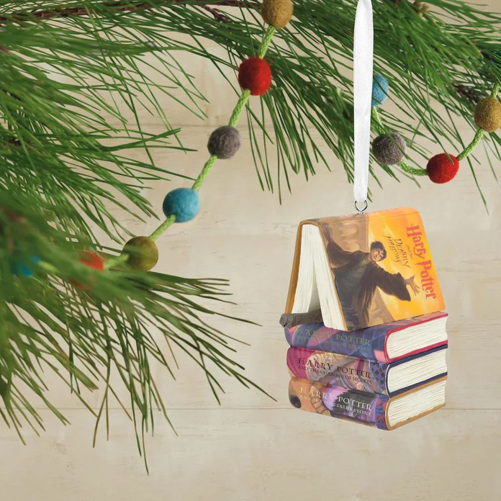 Harry Potter Stack of Books Hanging Resin Ornament Extra Image 3