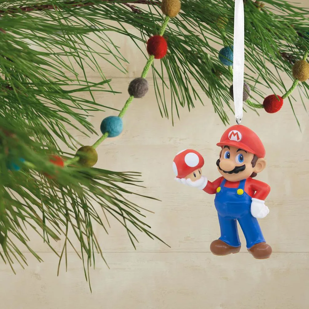 Super Mario Bros Mario & Mushroom Hanging Resin Figure Extra Image 2