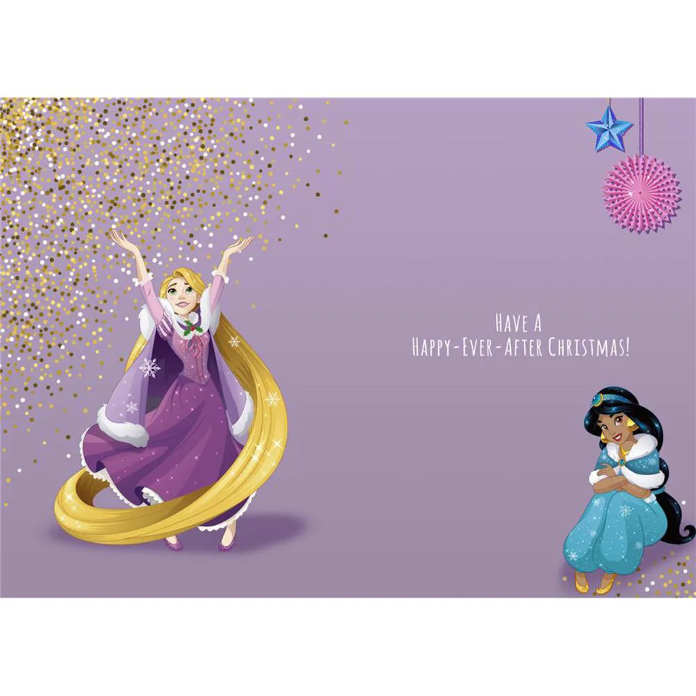Sister Disney Princess Christmas Card With Poster & Sticker Sheet Extra Image 1