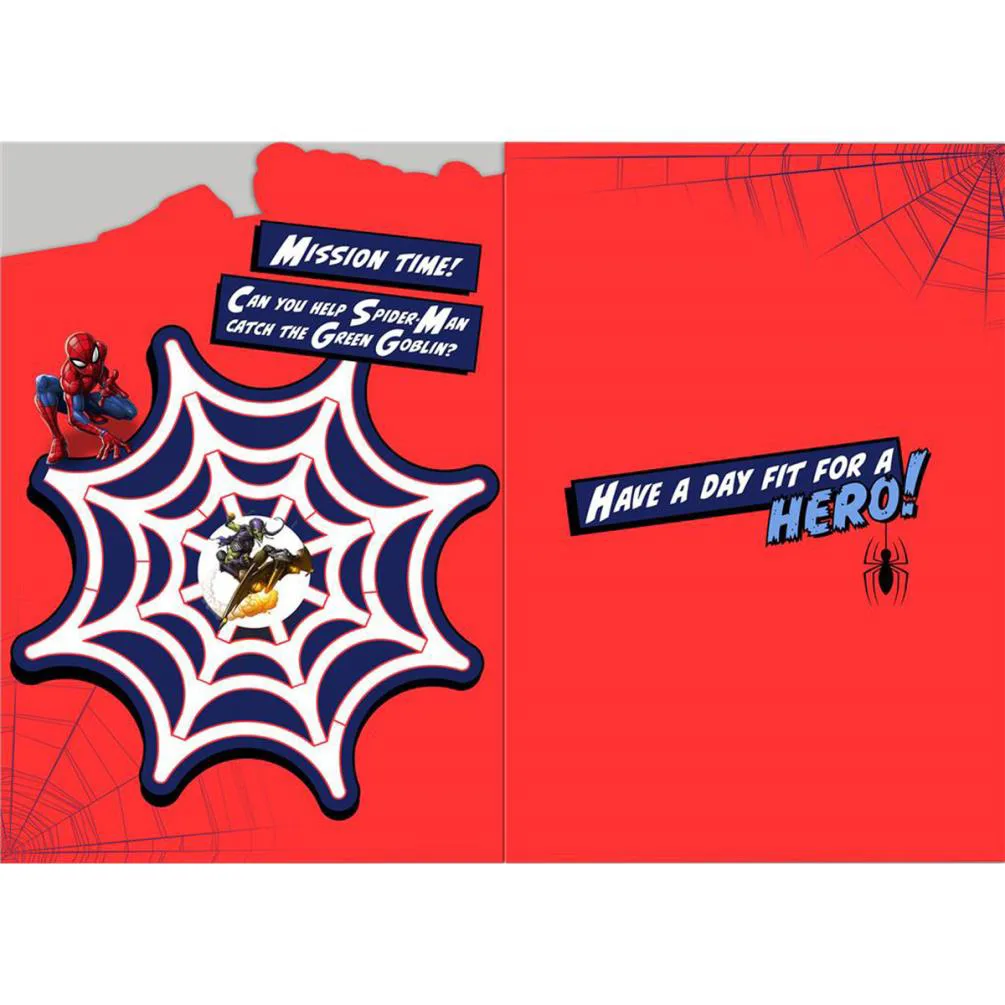 Spiderman Swinging In Birthday Card Extra Image 1