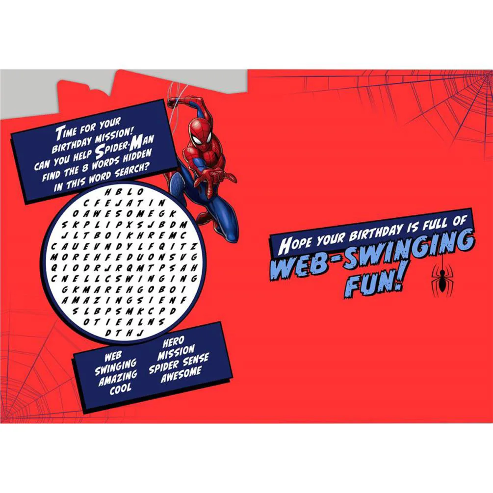 Spectacular Grandson Spiderman Birthday Card Extra Image 1